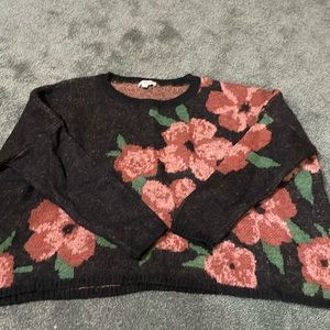 Oversized floral sweater